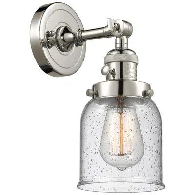 Innovations Lighting Bell 5" Polished Nickel Sconce W/ Seedy Shade