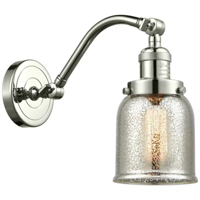 Innovations Lighting Bell 5" Polished Nickel Sconce W/ Silver Plated Mercury Shade