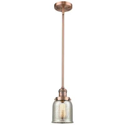 Innovations Lighting Bell 5" Wide Antique Copper Mini Pendant With Mercury Glass
