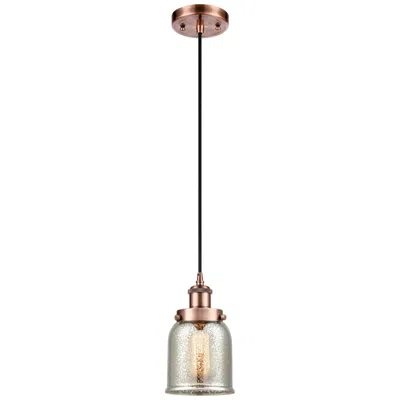 Innovations Lighting Bell 5" Wide Antique Copper Mini Pendant With Mercury Shade