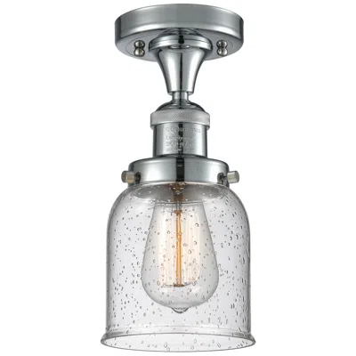 Innovations Lighting Bell 5" Wide Polished Chrome Semi Flush Mount W/ Seedy Shade