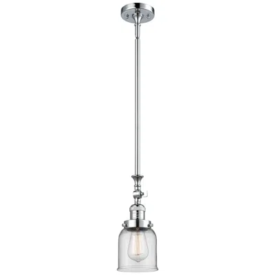 Innovations Lighting Bell 5" Wide Polished Chrome Stem Hung Tiltable Mini Pendant W/ Clear