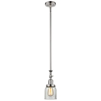 Innovations Lighting Bell 5" Wide Polished Nickel Stem Hung Tiltable Mini Pendant W/ Clear