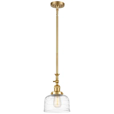 Innovations Lighting Bell 7 3/4" Wide Satin Gold Mini Pendant With Clear Glass