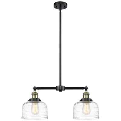 Innovations Lighting Bell 8" - 2 Light 21" Led Island Light - Black Brass  - Clear Dec