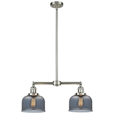 Innovations Lighting Bell 8" - 2 Light 21" Led Island Light - Satin Nickel  - Plated S