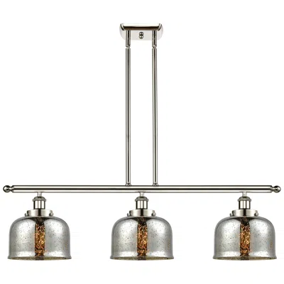 Innovations Lighting Bell 8" 3 Light 36" Led Island Light - Polished Nickel  - Silver