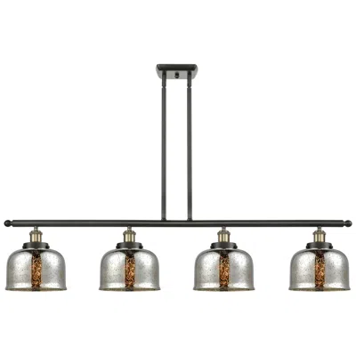 Innovations Lighting Bell 8" 4 Light 48" Island Light - Black Brass  - Silver Plated M