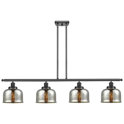 Innovations Lighting Bell 8" 4 Light 48" Island Light - Matte Black  - Silver Plated M