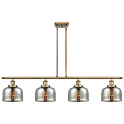 Innovations Lighting Bell 8" 4 Light 48" Led Island Light - Brass  - Silver Mercury