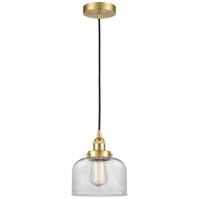Innovations Lighting Bell 8" Led Mini Pendant - Satin Gold - Clear Shade