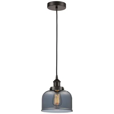 Innovations Lighting Bell 8" Oil Rubbed Bronze Mini Pendant W/ Plated Smoke Shade