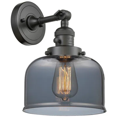 Innovations Lighting Bell 8" Oil Rubbed Bronze Sconce W/ Plated Smoke Shade