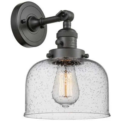 Innovations Lighting Bell 8" Oil Rubbed Bronze Sconce W/ Seedy Shade