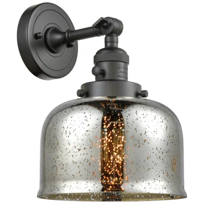 Innovations Lighting Bell 8" Oil Rubbed Bronze Sconce W/ Silver Plated Mercury Shade