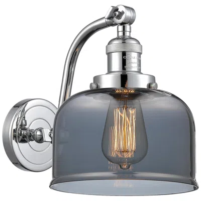 Innovations Lighting Bell 8" Polished Chrome Sconce W/ Plated Smoke Shade