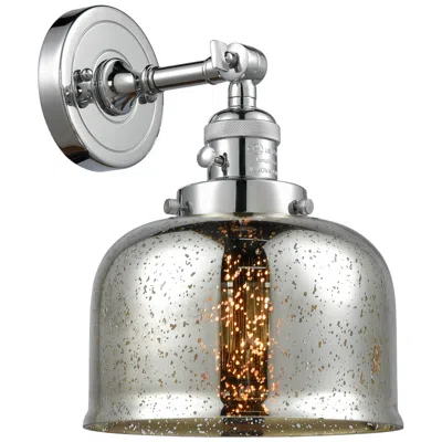 Innovations Lighting Bell 8" Polished Chrome Sconce W/ Silver Plated Mercury Shade