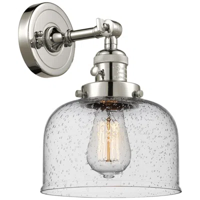 Innovations Lighting Bell 8" Polished Nickel Sconce W/ Seedy Shade