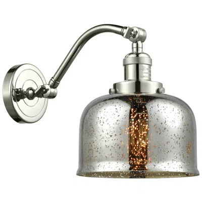 Innovations Lighting Bell 8" Polished Nickel Sconce W/ Silver Plated Mercury Shade