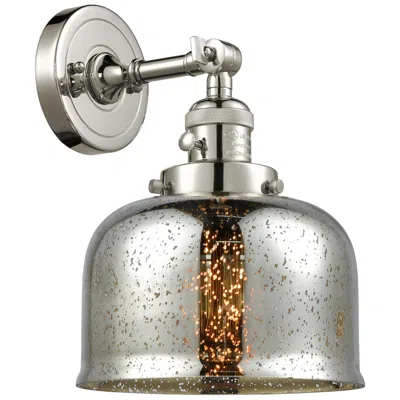 Innovations Lighting Bell 8" Polished Nickel Sconce W/ Silver Plated Mercury Shade