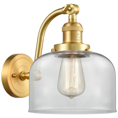 Innovations Lighting Bell 8" Satin Gold Sconce W/ Clear Shade