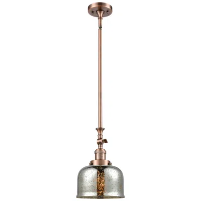 Innovations Lighting Bell 8" Wide Copper Stem Hung Mini Pendant W/ Silver Plated Mercury Sh
