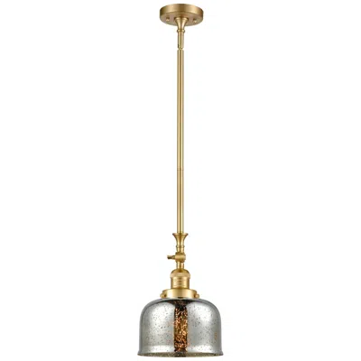 Innovations Lighting Bell 8" Wide Gold Stem Hung Mini Pendant W/ Silver Plated Mercury Shad