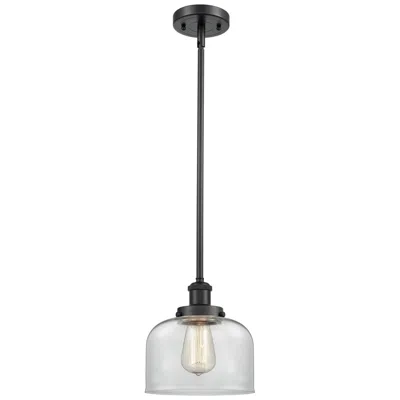 Innovations Lighting Bell 8" Wide Matte Black Led Mini Pendant With Clear Glass