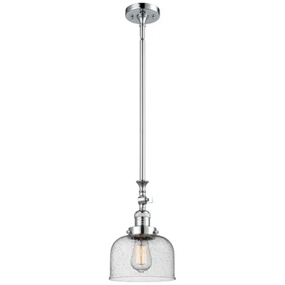 Innovations Lighting Bell 8" Wide Polished Chrome Stem Hung Tiltable Mini Pendant W/ Seedy