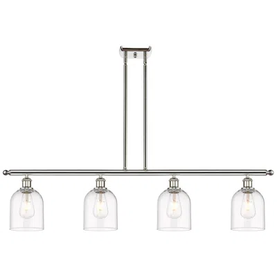 Innovations Lighting Bella 48"w 4-light Polished Nickel Stem Island Light W/ Clear Shade