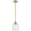 Innovations Lighting Bella 5 1/2" Wide Satin Gold Mini Pendant With Seedy Shade In Gold