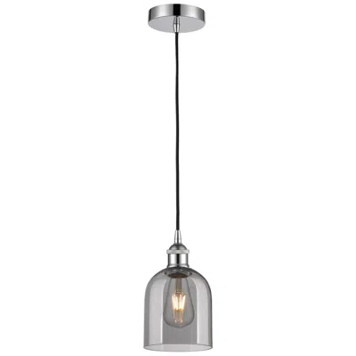 Innovations Lighting Bella 5 1/2"w Polished Chrome Mini Pendant W/ Smoke Glass