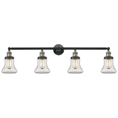Innovations Lighting Bellmont 42.25" Wide 4 Light Black Brass Bath Vanity Light W/ Clear Sh