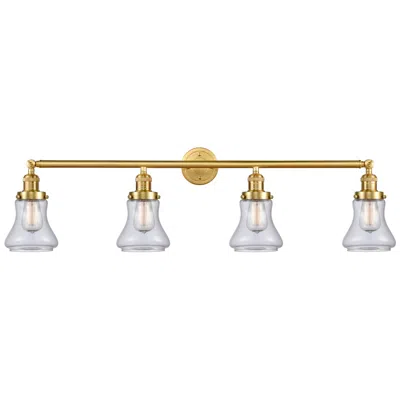Innovations Lighting Bellmont 42.25" Wide 4 Light Satin Gold Bath Vanity Light W/ Clear Sha