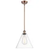 Innovations Lighting Berkshire 12" Led Mini Pendant - Antique Copper - Clear Shade In Transparent