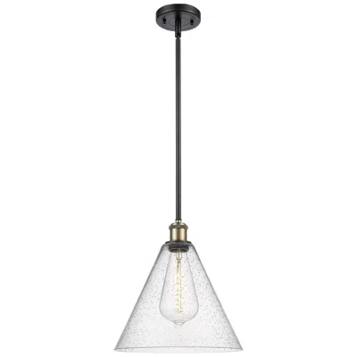 Innovations Lighting Berkshire 12" Led Mini Pendant - Black Antique Brass - Seedy Shade