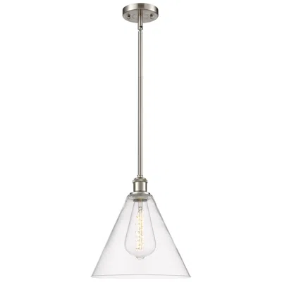 Innovations Lighting Berkshire 12" Mini Pendant - Brushed Satin Nickel - Clear Shade