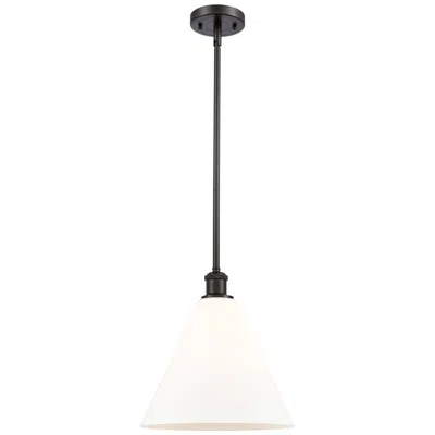 Innovations Lighting Berkshire 12" Mini Pendant - Oil Rubbed Bronze - Matte White Shade