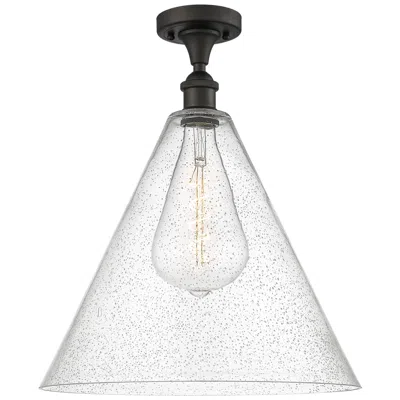 Innovations Lighting Berkshire  16" Led Semi-flush Mount - Oil Rubbed Bronze - Seedy Shade