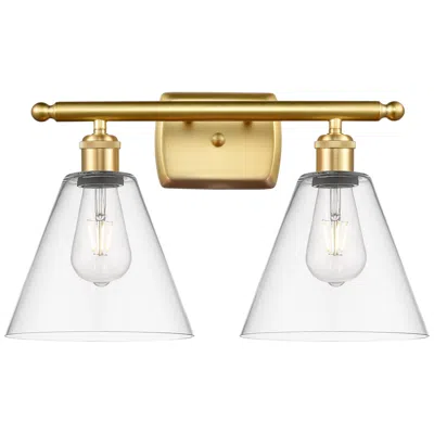 Innovations Lighting Berkshire 2 Light 18" Bath Light - Satin Gold - Clear Shade