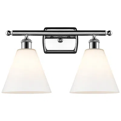 Innovations Lighting Berkshire 2 Light 18" Led Bath Light - Polished Chrome - Matte White S