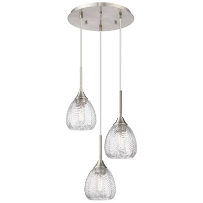 Innovations Lighting Berkshire 3 Light 13" Cord Hung Multi Pendant Satin Nickel Finish