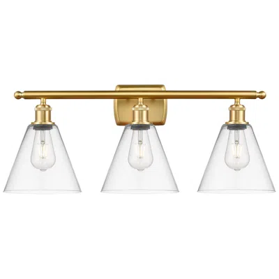 Innovations Lighting Berkshire 3 Light 28" Bath Light - Satin Gold - Clear Shade