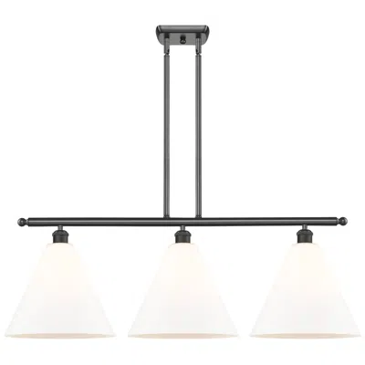 Innovations Lighting Berkshire 3 Light 39" Island Light - Oil Rubbed Bronze  - Matte White