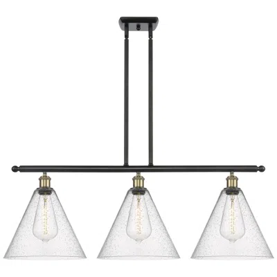 Innovations Lighting Berkshire 3 Light 39" Led Island Light - Black Antique Brass  - Seedy