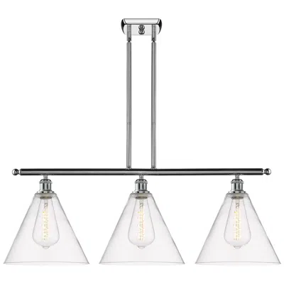 Innovations Lighting Berkshire 3 Light 39" Led Island Light - Polished Chrome  - Clear Shad