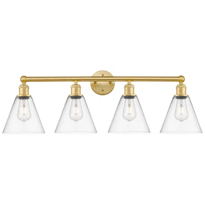 Innovations Lighting Berkshire 35" Wide 4 Light Satin Gold Bath Vanity Light With Clear Sha
