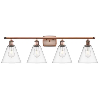 Innovations Lighting Berkshire 4 Light 38" Bath Light - Antique Copper - Clear Shade