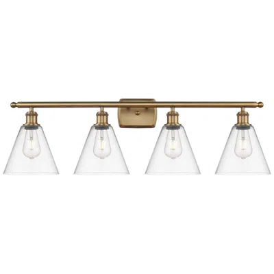 Innovations Lighting Berkshire 4 Light 38" Led Bath Light - Brushed Brass - Clear Shade