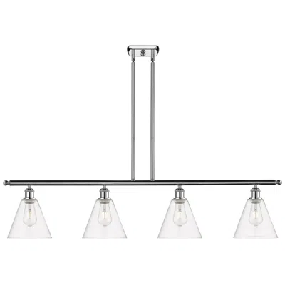 Innovations Lighting Berkshire 4 Light 48" Led Island Light - Polished Chrome  - Clear Shad